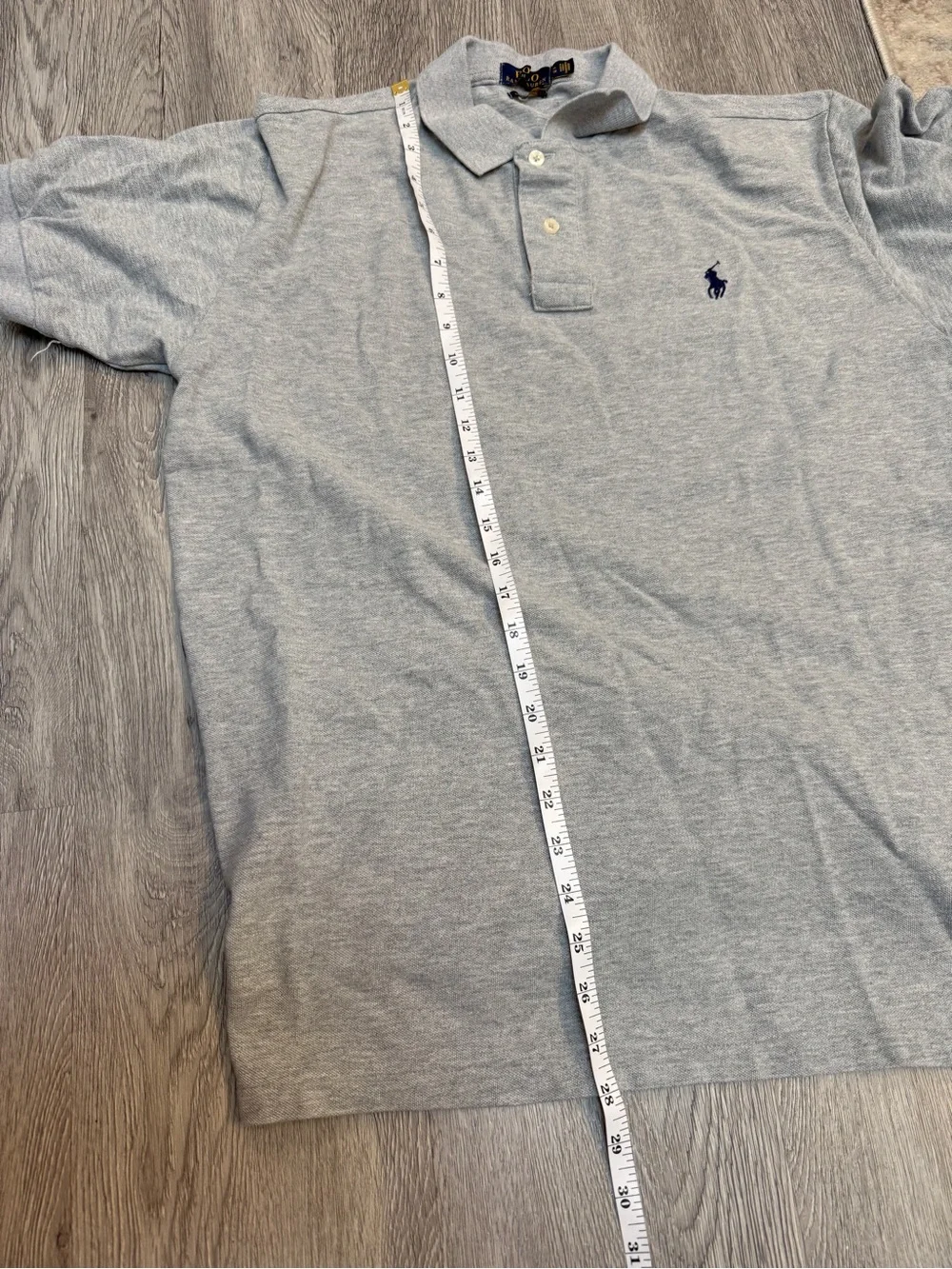 Polo Ralph Lauren Polo Shirt Mens XL Gray Short Sleeve Custom Slim Fit Pony